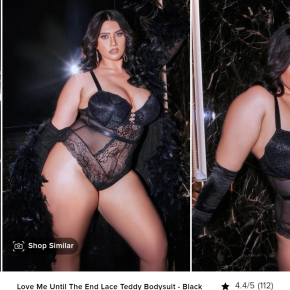 Love Me Until The End Lace Teddy Bodysuit- Lingerie - Picture 4 of 7